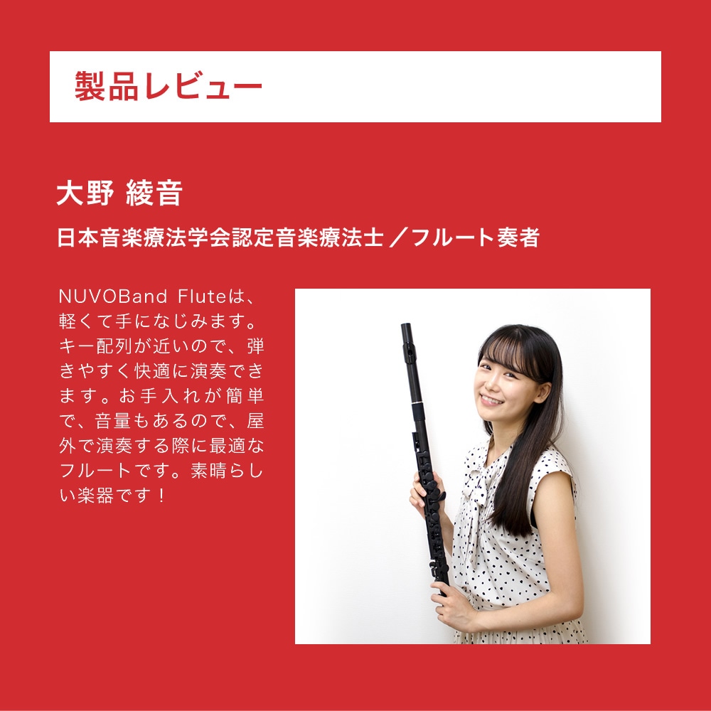 NUVO Band プラスチック製 C調 フルート FLUTE NB300FBK【NUVOBand
