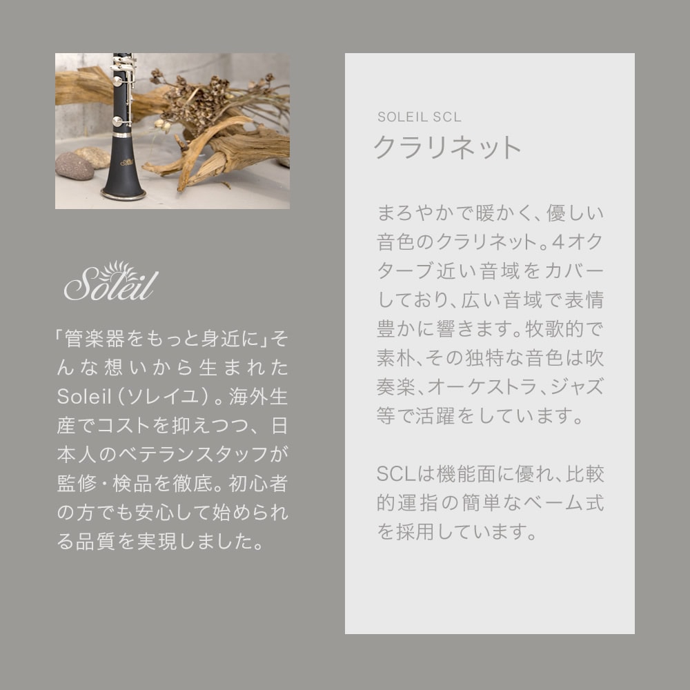 Soleil (ソレイユ) クラリネット 初心者入門セット SCL-1 [B