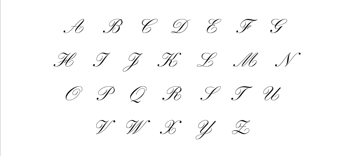 イニシャル刺繍フォント一覧