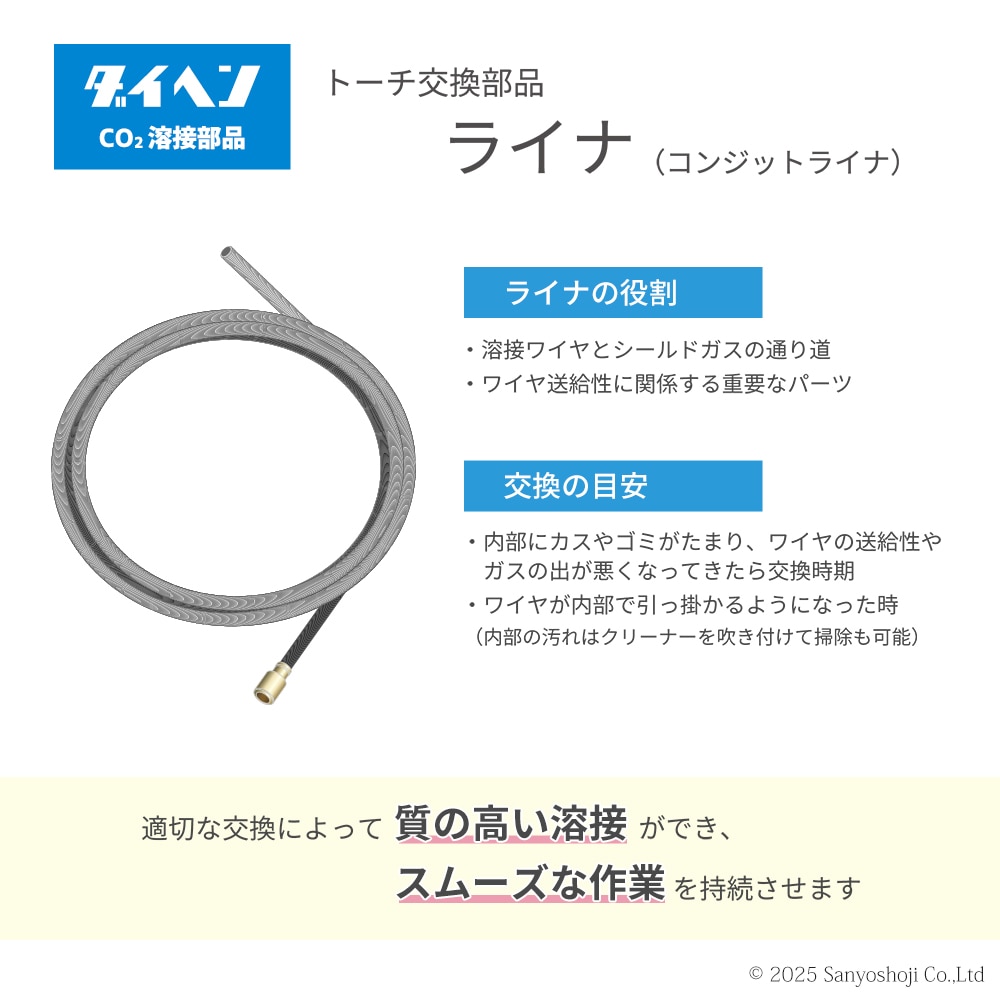 ダイヘン ( DAIHEN ) ライナー U4170H02 CO2 MAG 溶接 ブルー ダイヘン ( DAIHEN ) ライナー U4170H02 CO2 MAG 溶接 ブルー