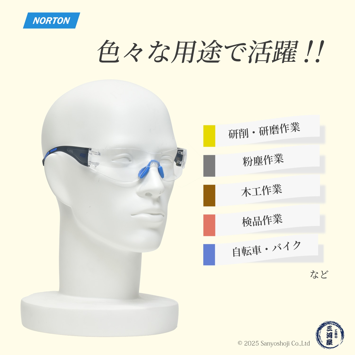 サンゴバン ( ノートン ) 1眼型 軽量保護メガネ ウルトラライト