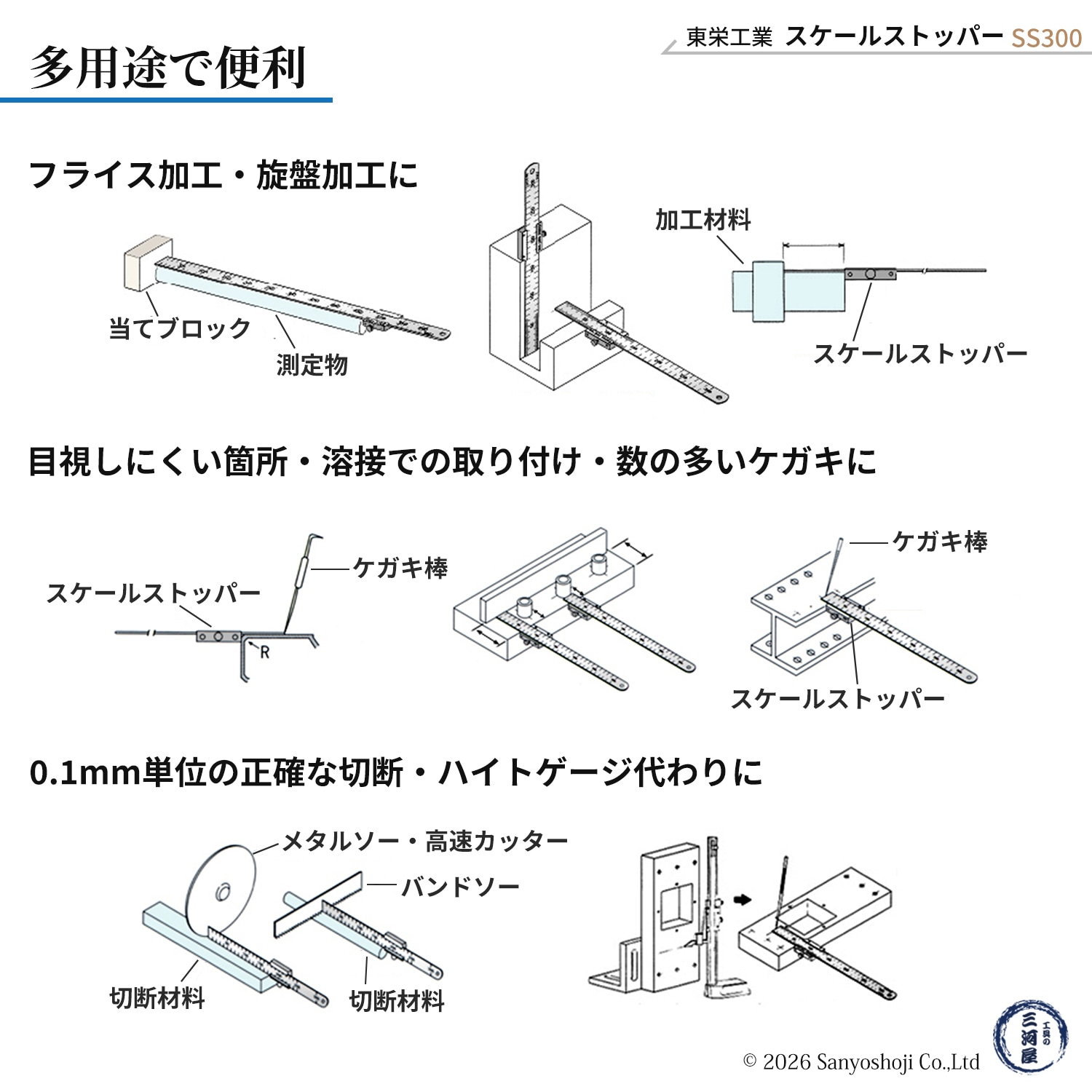 東栄工業（TOEI）スケールストッパー SS600 正確な測定ができる