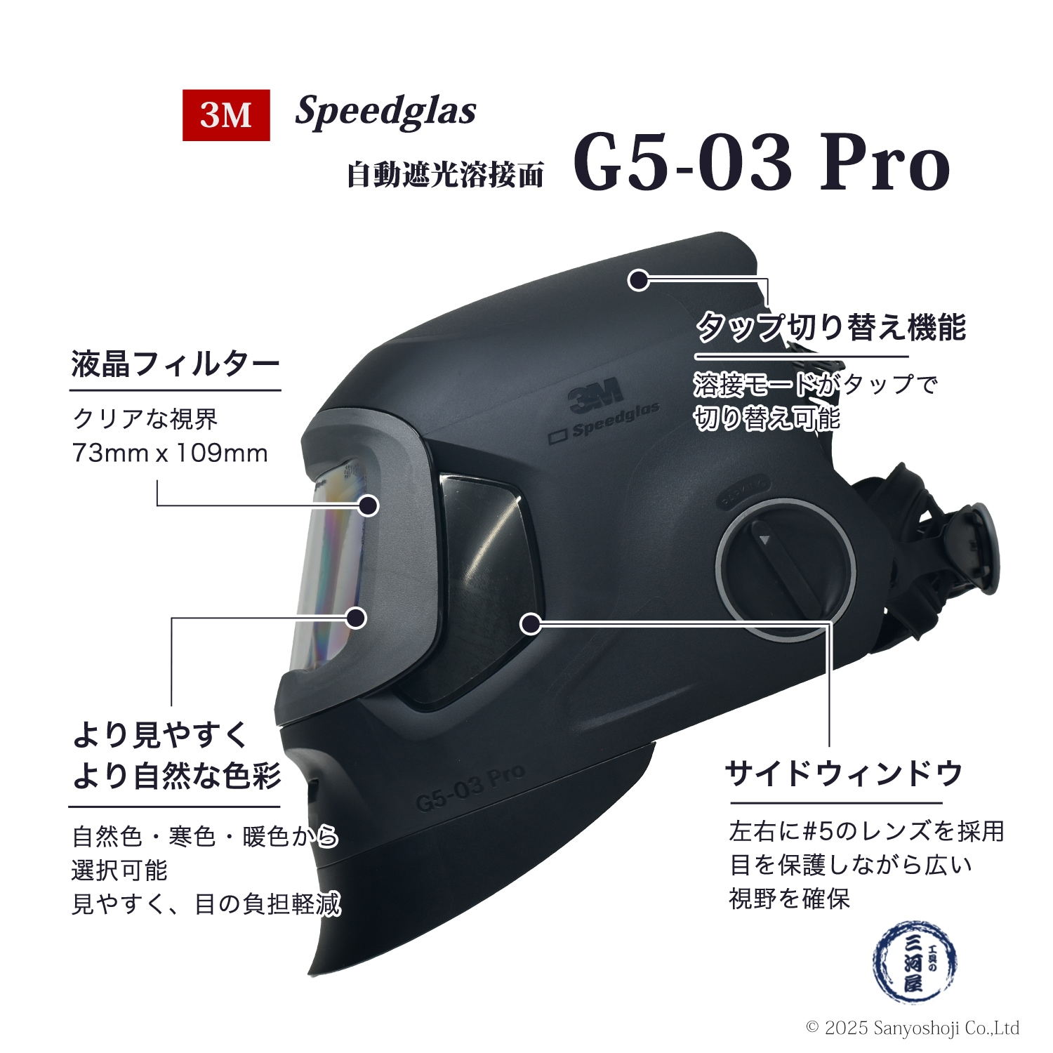 3M ( スリーエム ) 自動遮光溶接面 スピードグラス G5-03 Pro VC