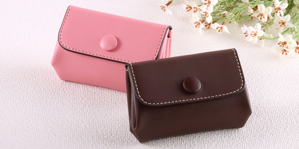 くるみボタン財布 小