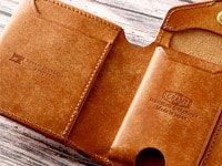 池之端銀革店 × 札幌革職人館 別注モデル ギャルソンスリムウォレット