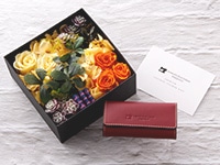 4連キーケース × フラワーギフトセット