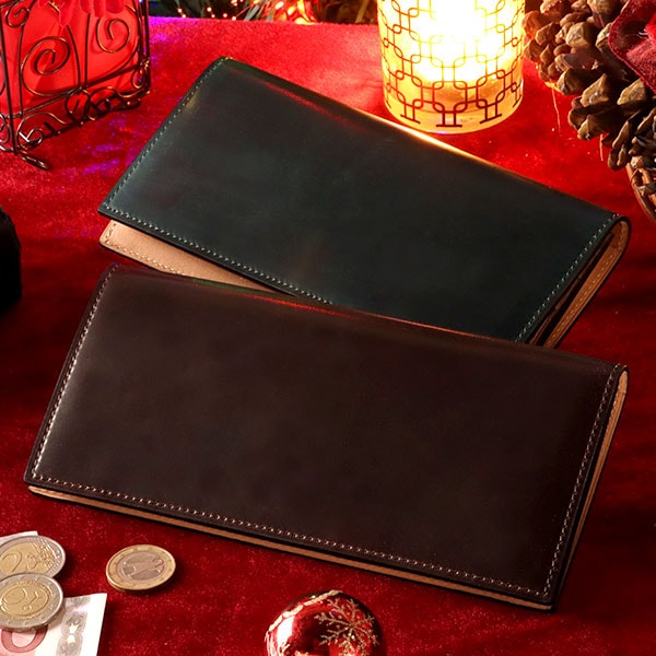 Flathority 長財布 シェルコードバン