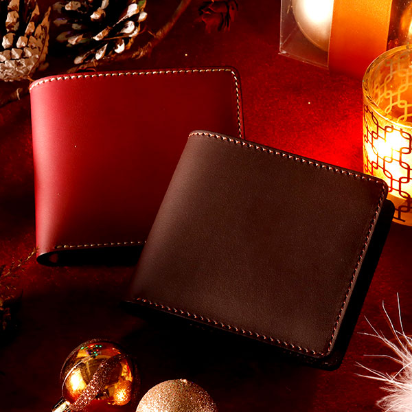 札幌革職人館 二つ折り財布 コインケース付き