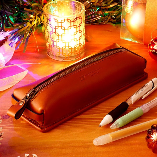 札幌革職人館 デスクペンケース ワイド