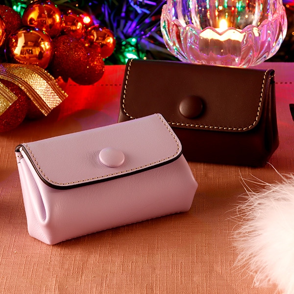 札幌革職人館 くるみボタン財布 小