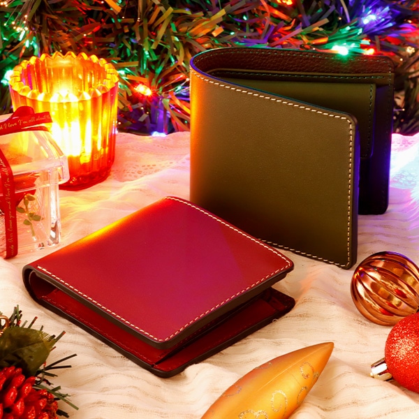 札幌革職人館 二つ折り財布 コインケース付き ペアセット