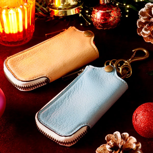 札幌革職人館 ファスナーキーケース エゾシカレザー