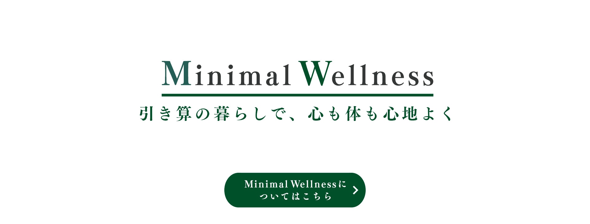 Minimal Wellness 引き算の暮らしで心も体も心地よく