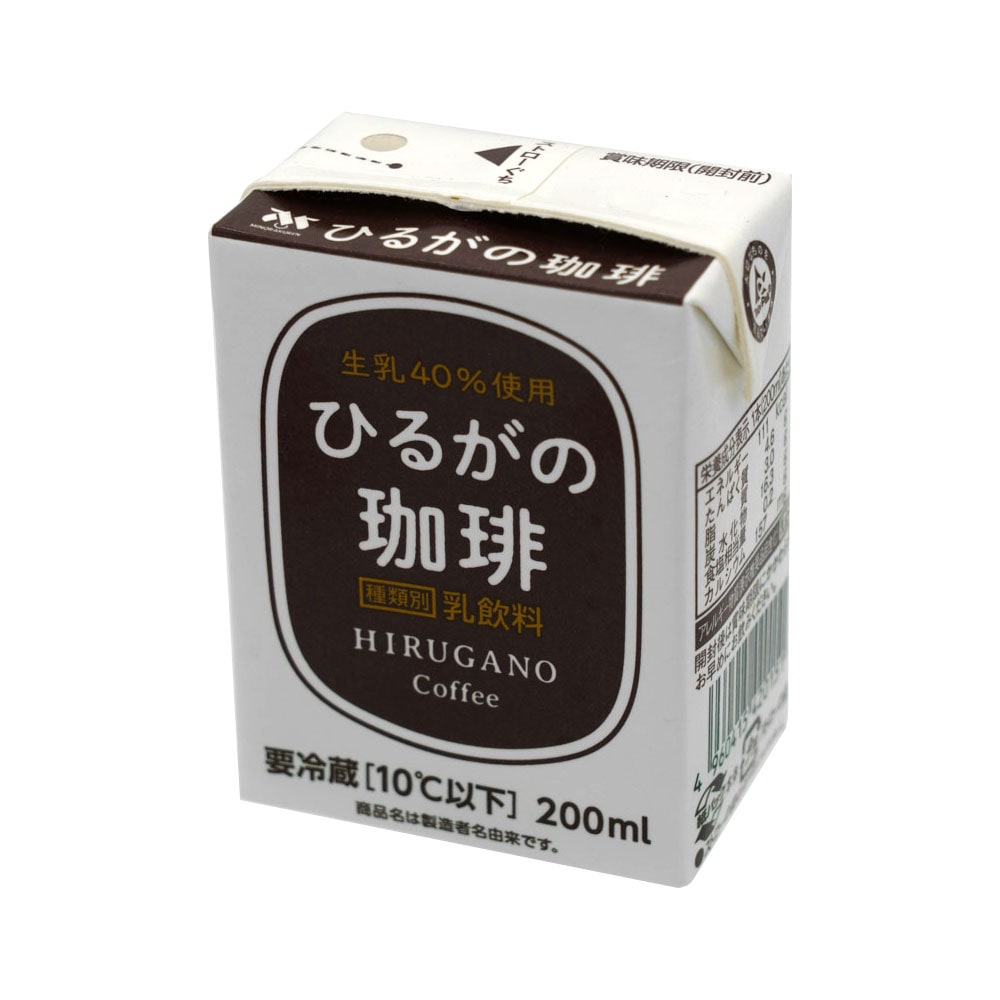 チーズ・プリン・乳製品,牛乳・乳飲料>ひるがの 珈琲 200ml 乳飲料