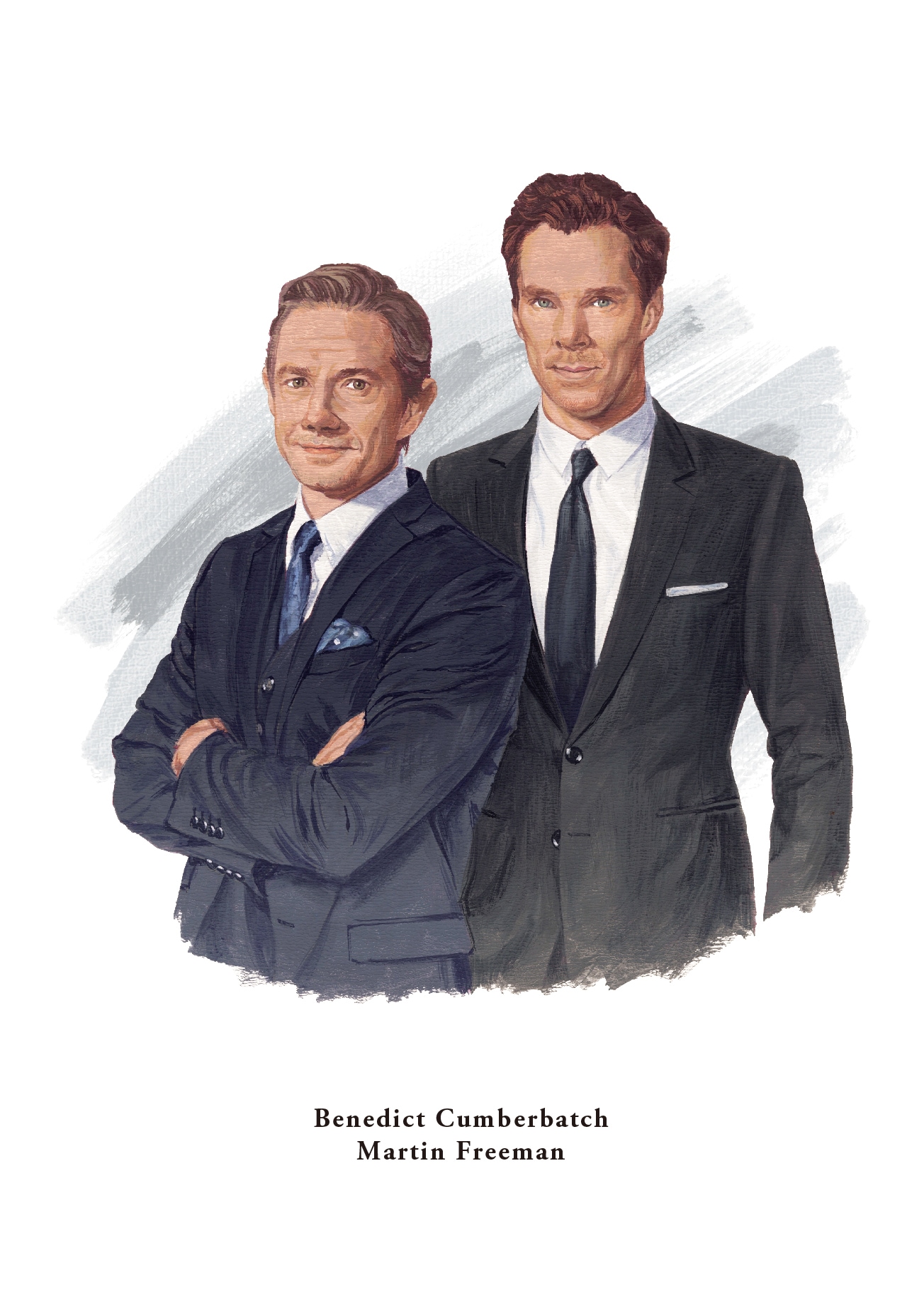 ベネディクト・カンバーバッチ＆マーティン・フリーマン_ポストカード 
