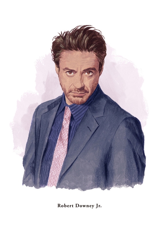 数量限定》ポストカード／ロバート・ダウニーJr. 【描き下ろしイラスト