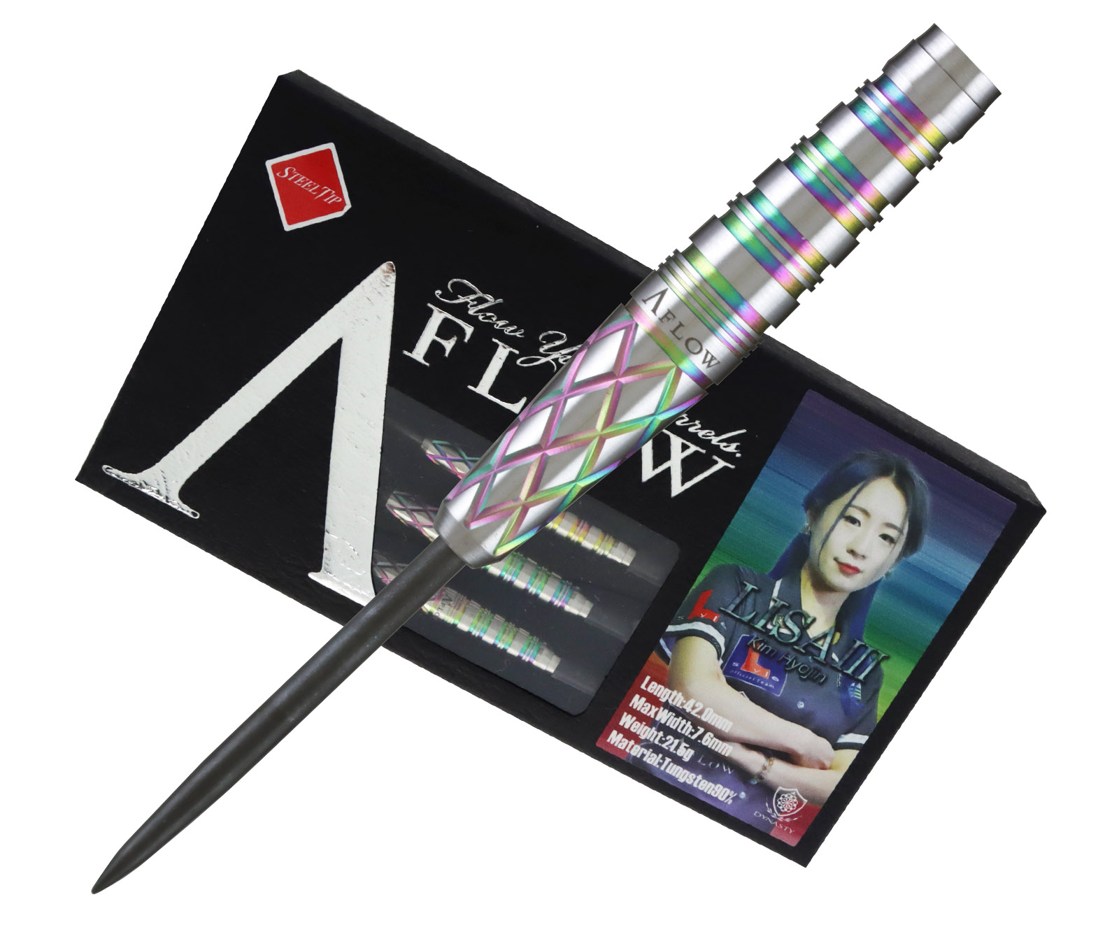 DARTS BARREL【DYNASTY】A-Flow BLACK LINE LISA3 Kim Hyojin Model STEEL