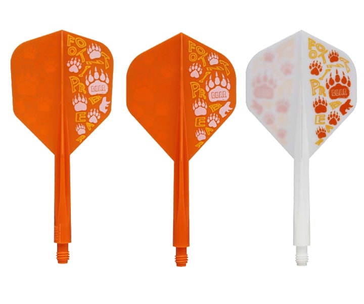 DARTS FLIGHT【CONDOR】AXE FOOTPRINT BEAR 宮脇実由 Model Small Short Orange