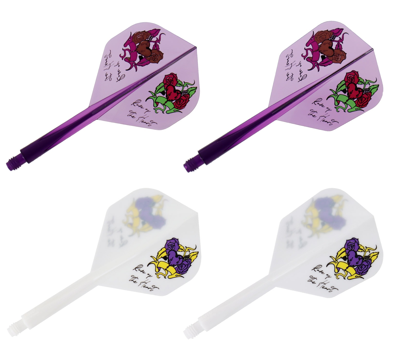 DARTS FLIGHT【CONDOR】AXE ROSE OF THE HEART 岩田夏海 Model Standard Short ClearPurple