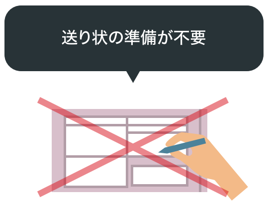 送り状の準備が不要