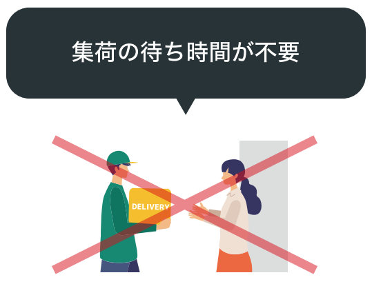 集荷の待ち時間が不要