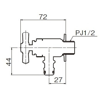 ハタヤタハページ　【未開栓】ジャズヘネシー 蛇口・散水栓】ホースタップ ストレートシルバー(DBB11A