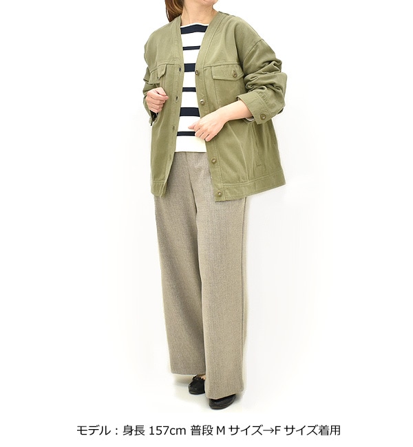 ACUTA アクータ コットンリネンツイルカラーレスカバーオール 10018554