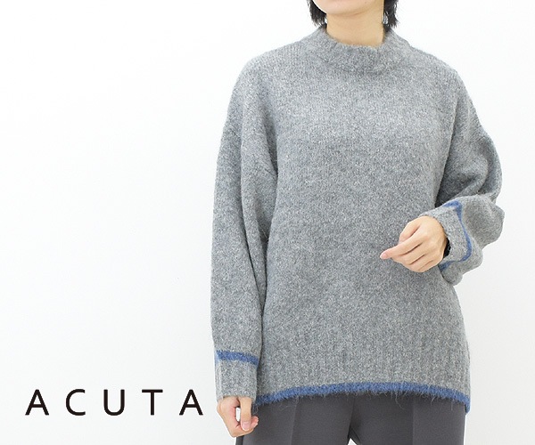 60%OFF】ACUTA アクータ アルパカ混配色ラインニット 10045119