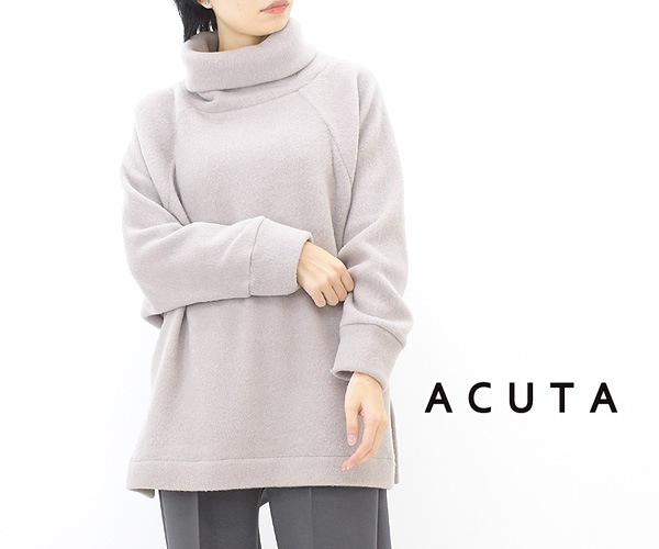 60%OFF】ACUTA アクータ エアリーシャギーオフタートルドルマン