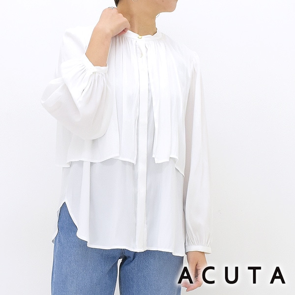 ACUTA アクータ 割繊サテンケープブラウス 10073519 レディース【送料無料】-Seagull direction ONLINE STORE