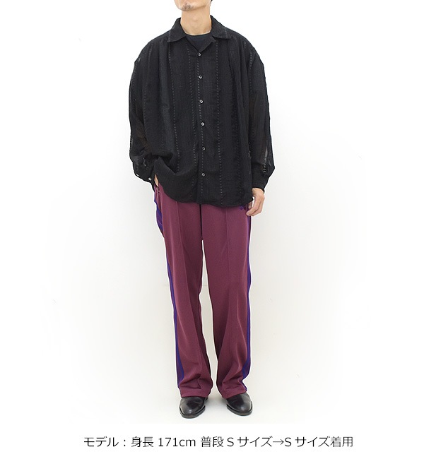 【23AW】AiE エーアイイー Painter Shirt -Chiffon / Emb Stripe- ペインターシャツ シフォン  エンブレムストライプ NS941【送料無料】-Seagull direction ONLINE STORE