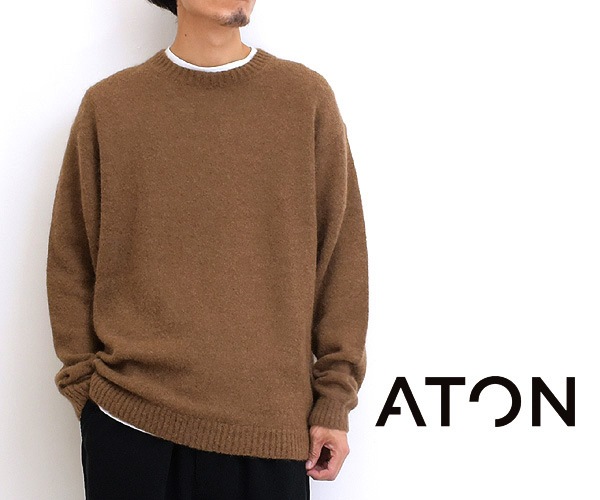 ATON エイトン ベビーアルパカ クルーネック