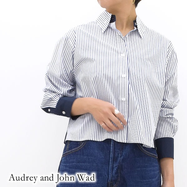 新品未使用　Audrey and John Wad ネイビーシャツオールインワン audrey and john wad（オードリーアンドジョンワッド）の「楊柳