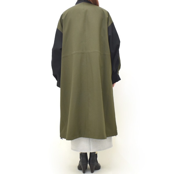 スタンドカラーロングコート　オードリーアンドジョンワッド ステンカラーコート audrey and john wad（オードリーアンドジョンワッド）の