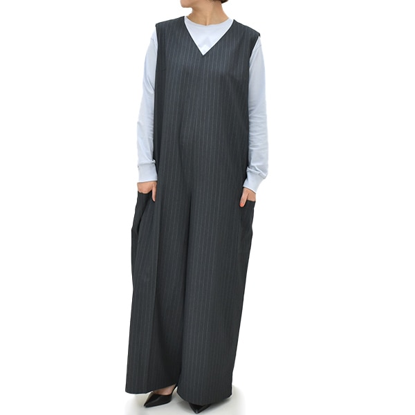 Audrey and John Wad / オーバーオール/M/ポリエステル/GRY/L3303// Audrey and John Wad オードリーアンドジョンワッド ストライプサイド