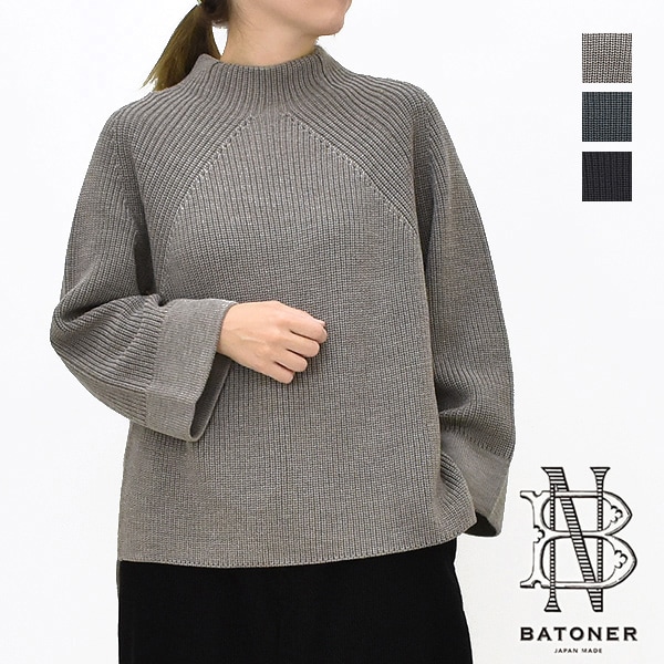 BATONER バトナー SIGNATURE BOTTLE NECK KNIT シグネチャー ボトルネック ニット BN-24FL-029  レディース【送料無料】 | BRAND LIST,B,BATONER | Seagull direction ONLINE STORE