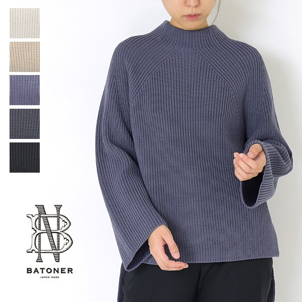 Batoner バトナー シグネチャー ボトルネックニット Signature Bottle Neck Bn 21fl 029 レディース 送料無料 Brand List B Batoner シーガルディレクション オンラインストア