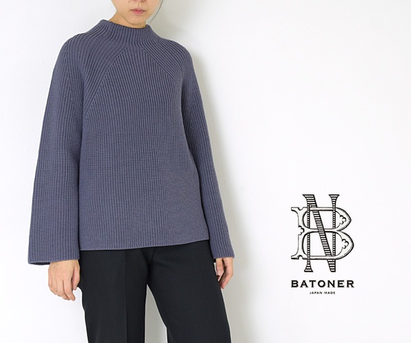 BATONER バトナー シグネチャー ボトルネックニット SIGNATURE BOTTLE