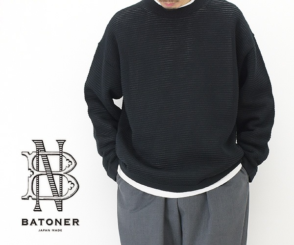 【22SS】BATONER バトナー サマーニット クルーネック 