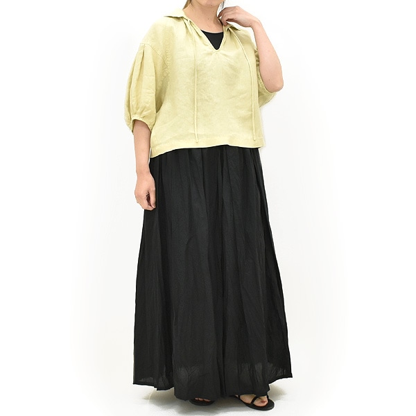cafune カフネ リネンスキッパーシャツ タイ付き 625906 レディース