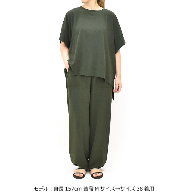 cafune カフネ ジョーゼットドルマン半袖プルオーバー 625914