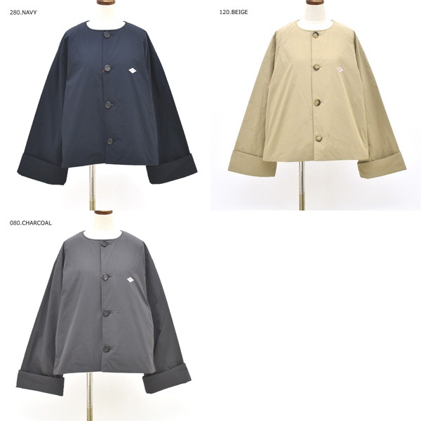 ダントン ジャケット DANTON ダントン インサレーションカラーレスワイドジャケット