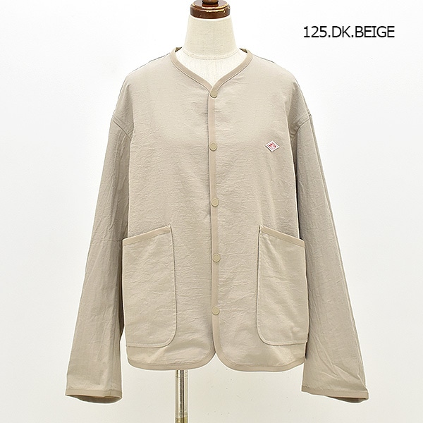 ダントンのコットンジャケット DANTON ダントン コットンカラーレスジャケット DT-A0666MUG