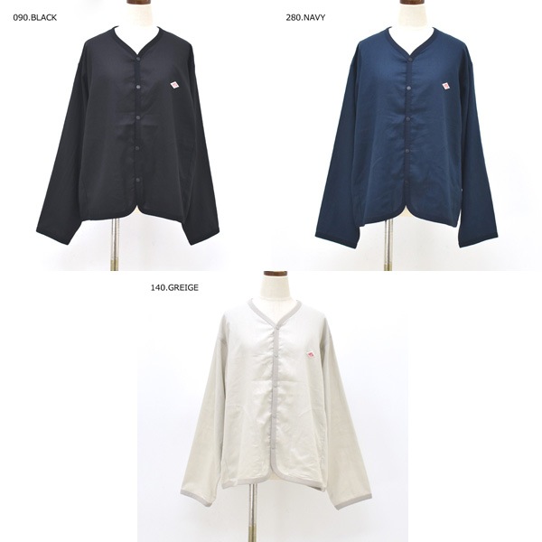 DANTON レディース　34 DANTON ダントン Vネックシャツカーディガン DT-B0349LIP レディース