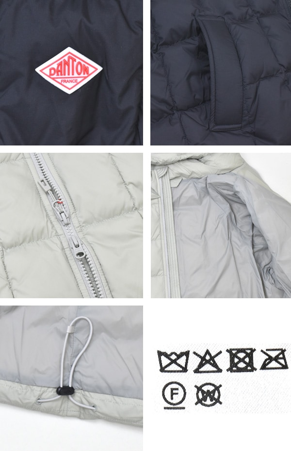 DANTON ダントン ナイロンタフタ スクエアキルト ダウンジャケット DT