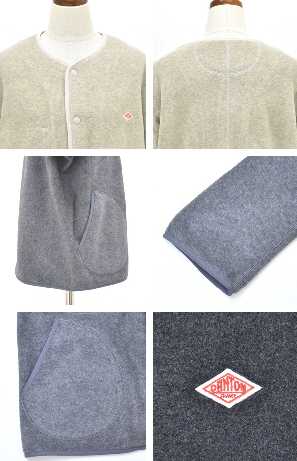 DANTON ダントン フリースノーカラージャケット JD-8911 レディース