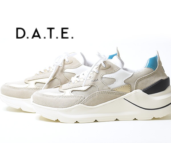 【23SS】D.A.T.E. デイト FUGA DRAGON フーガ スニーカー IVORY-GOLD W381-FG-DR-ID レディース  DATE【送料無料】-Seagull direction ONLINE STORE