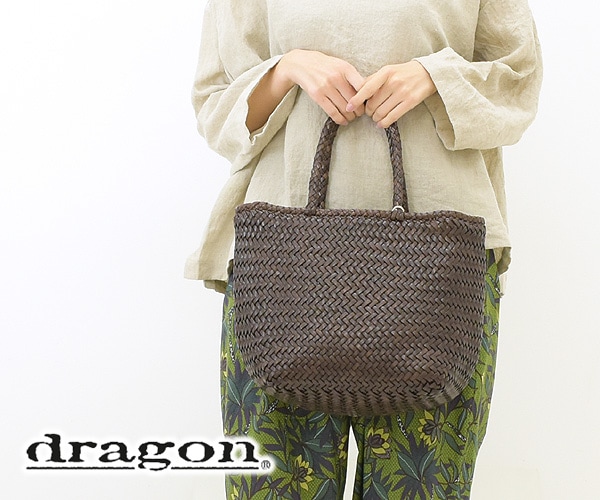 【新品未使用】 DRAGON DIFFUSION ドラゴンディフュージョン トート かごバッグ GRACE BASKET SMALL グレースバスケットスモール レザー 8813 【TAN】