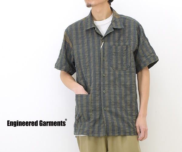 【40%OFF】【23SS】ENGINEERED GARMENTS エンジニアードガーメンツ キャンプシャツ オープンカラー半袖シャツ シアサッカー  CAMP SHIRT -SMALL SEERSUCKER PLAID- MP017【送料無料】【セール/SALE】【返品・交換不可】-Seagull 