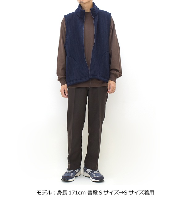 【23FW】ENGINEERED GARMENTS High Mock Knit Vest -Wool Poly Sweater Knit-  ハイモックニットベスト NQ097【送料無料】-Seagull direction ONLINE STORE